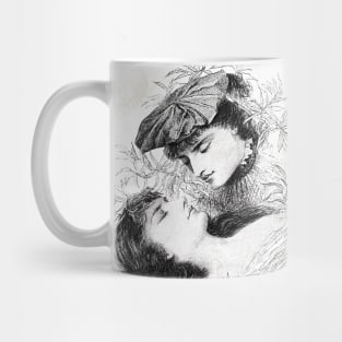 two young people in love a boy and a girl looking at each other Mug